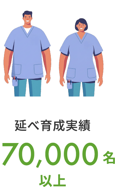 延べ育成実績 70,000名以上