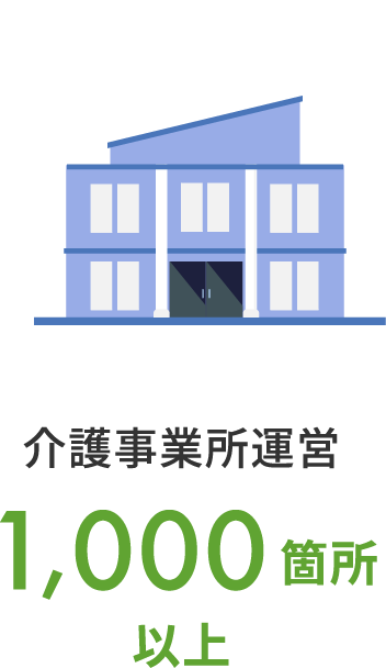 介護事業所運営 1,000箇所以上