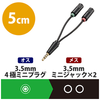 3.5mm4極ミニ-ステレオミニ AV-35AD02BK