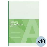 再生紙ノート セミB5 A罫10冊 P065J-10