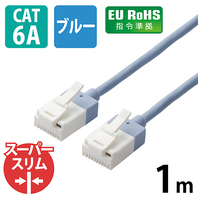 LANケーブルスリム6A青1mLD-GPASST/BU10