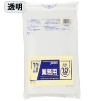 業務用重量物対応ポリ袋特厚 70L 透明 10枚