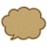 手書きPOP用カード 吹出し型 クラフト