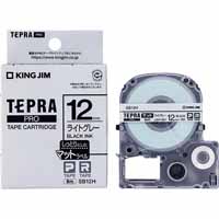 テプラPROテープ マットLグレー×黒 SB12H