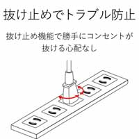 雷タップ磁石付 3P 2口 5m T-WRMK3250LG/RS_選択画像02