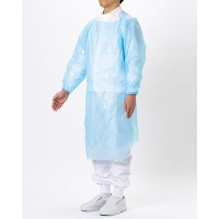 ポリエプロン ゴム袖 ブルー 10枚入