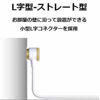 アンテナケーブル L-S型 2m DH-ATLS48K20WH_選択画像03