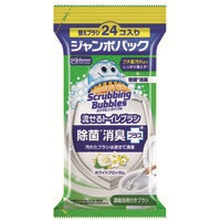 流せるトイレブラシ 替えブラシホワイトx24