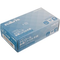 ナビロールニトリル手袋（粉なし）M100枚
