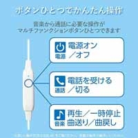 Bluetoothイヤホン カナル型 LBT-HPC16XWH_選択画像03