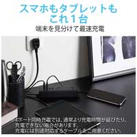 USB電源タップ 2個口+4P 1.5m ECT-0415BK_選択画像03