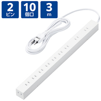 OAタップ 10個口 3m ホワイト ECT-0103WH
