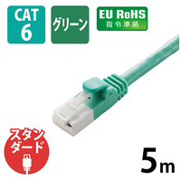 LANケーブルCat6 緑 5m LD-GPT/GN5/RS