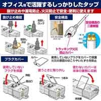 カバー付事務所向けタップ4P OAT-JPC43B_選択画像02