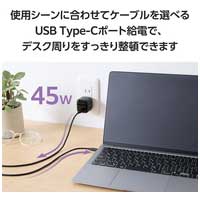 Type-C充電器 PD 45W PPS 1ポート ブラック_選択画像04