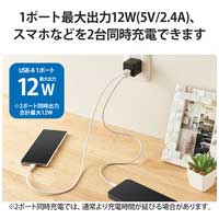 AC充電器 2.4A/USB-A×2 EC-AC3912BK_選択画像03