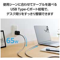 Type-C充電器 PD PPS 65W ケーブル付属 2m_選択画像04