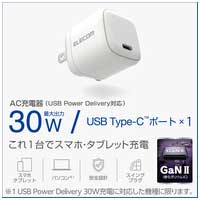 Type-C充電器 折りたたみ 軽量 ホワイト_選択画像02
