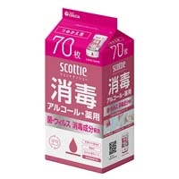 △スコッティウェットティシュ消毒詰替24P