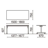 QF 会議テーブル QF-525 ホワイトメープル_選択画像04