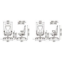 事務イスシルエットCC-210WGG肘付グレ-ジュ_選択画像03