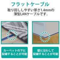 LANケーブル CAT6A フラット 3m ブルー_選択画像03