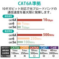 LANケーブル CAT6A フラット 5m ブルー_選択画像02