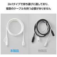 2in1ケーブル C-C/Lightning 1.5m ホワイト_選択画像04