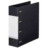 Ｄ型リングファイル4穴A4S G1290-24黒