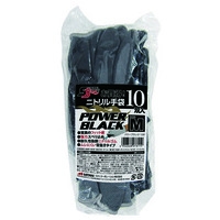 ニトリル背抜きパワーブラック(10P)M