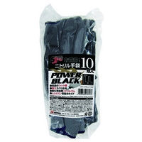 ニトリル背抜きパワーブラック(10P)LL