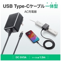 USB Type-C一体型AC充電器 ACA-IP103BK_選択画像02