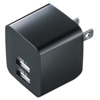 USB充電器 2ポート・合計2.4A ACA-IP44BK