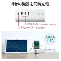 クランプ式USB充電器 Type-C+A ACA-IP51W_選択画像03