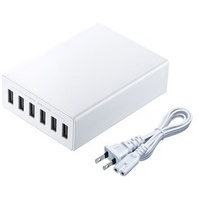 USB充電器6ポート合計12A ACA-IP67W