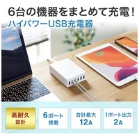 USB充電器6ポート合計12A ACA-IP67W_選択画像02