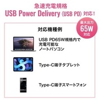 PD65W TypeC AC充電器 ACA-PD76BK_選択画像03