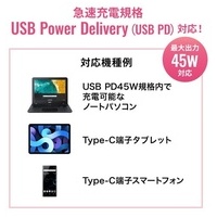 USB PD 充電器 PD45W ACA-PD80BK_選択画像03