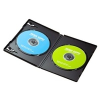 DVDトールケース 2枚収納 10枚 ブラック