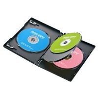 DVDトールケース 4枚収納 3枚 ブラック
