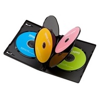 DVDトールケース 6枚収納 10枚 ブラック