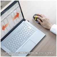 静音ワイヤレスマウス サイドホイール付 黒_選択画像03