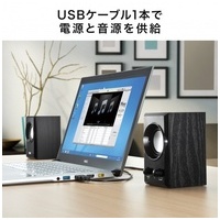 USBスピーカー ブラック MM-SPU7BK_選択画像04