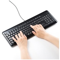 USBハブ付キーボード SKB-SL21UHBK_選択画像02