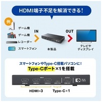 8K HDMI 切替器 4入力1出力 SW-HDR8K41RC_選択画像03
