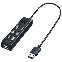 USB2.0ハブ 7ポート・ブラックUSB-2H702BKN