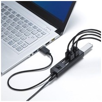 USB2.0ハブ 7ポート・ブラックUSB-2H702BKN_選択画像02