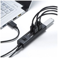 USB2.0ハブ 7ポート・ブラックUSB-2H702BKN_選択画像03