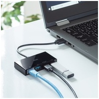 USBハブ付 LANアダプタ USB-3H322BKN_選択画像02