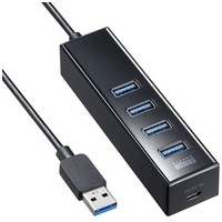 磁石付USB3.2Gen1 4ポートハブUSB-3H405BKN